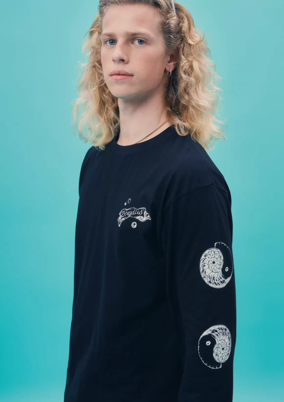 Boardies Apparel Black Yin Yang Long Sleeve T-Shirt