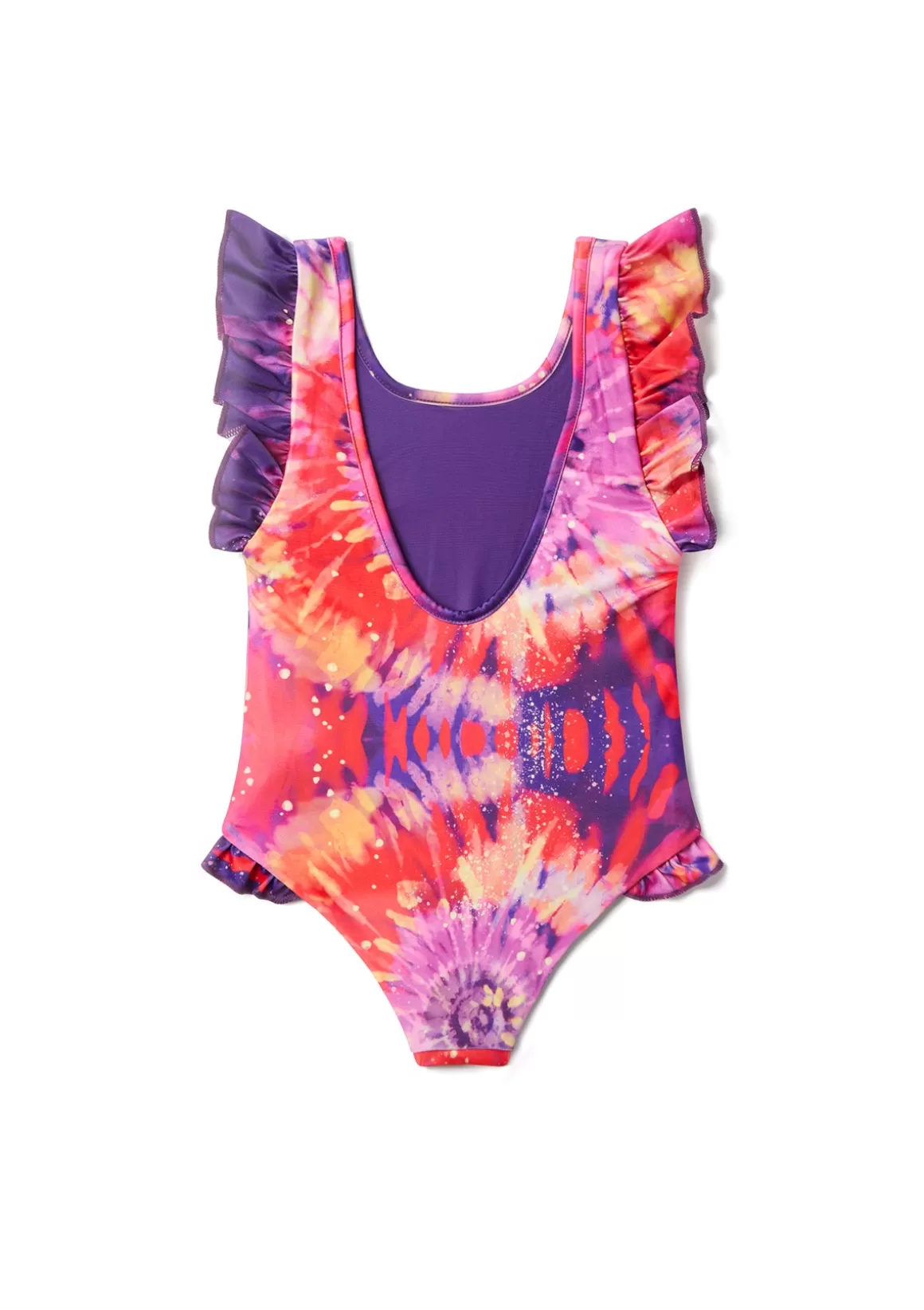 Boardies Apparel Bright Tie Dye Ruffle Swimsuit