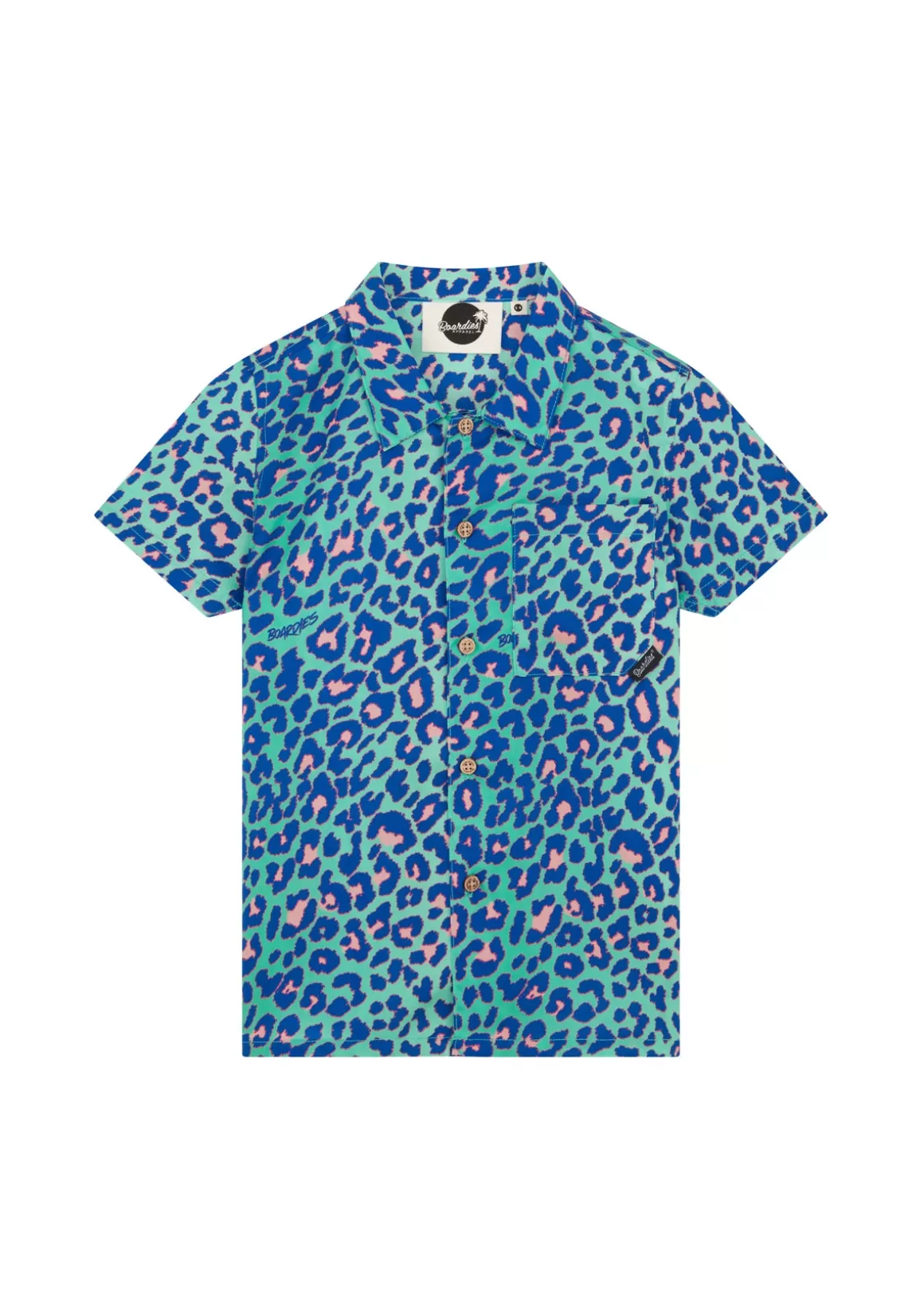 Boardies Apparel Kids Lime Leopard Shirt