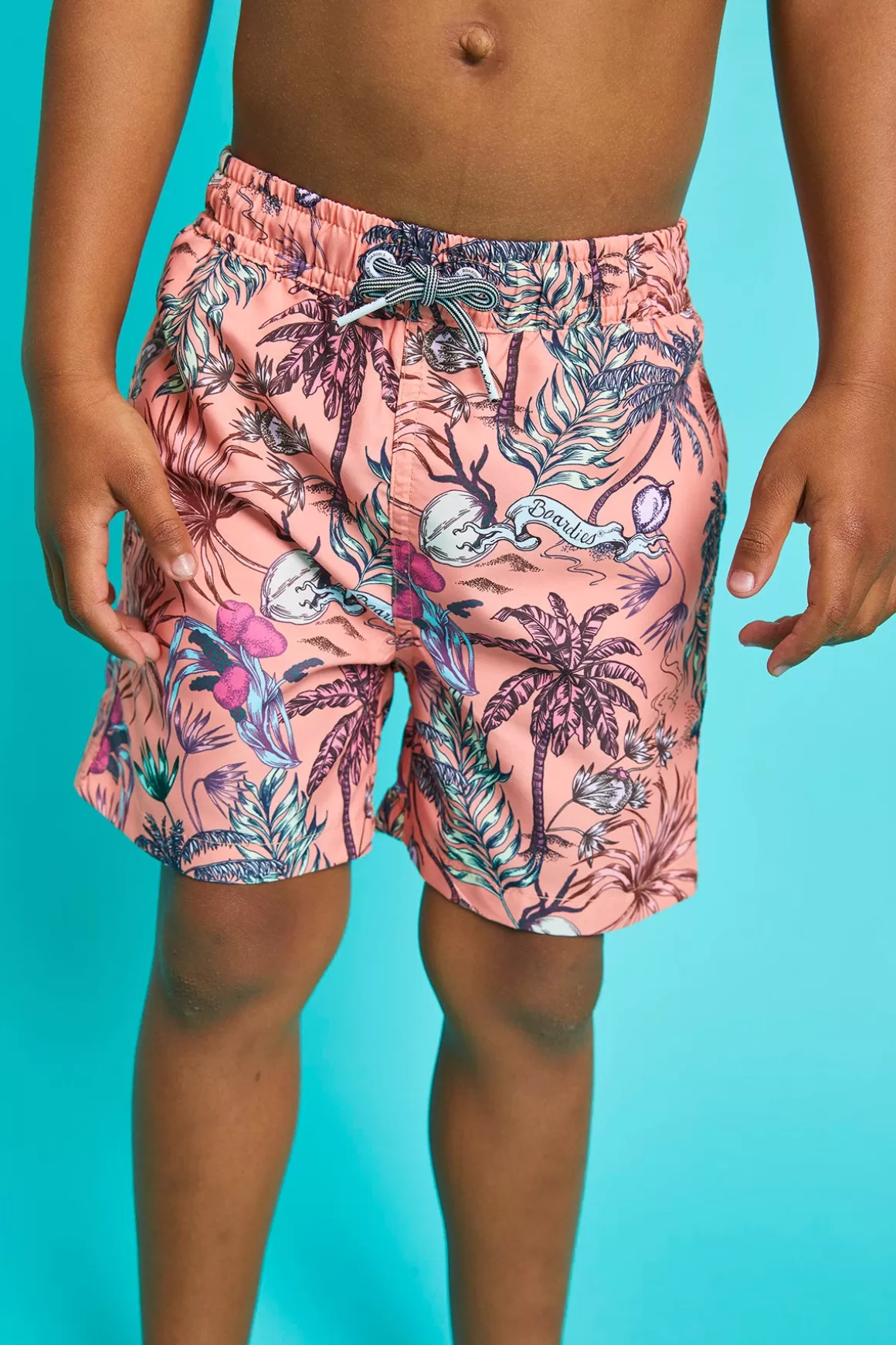 Boardies Apparel Kids Palms Peach