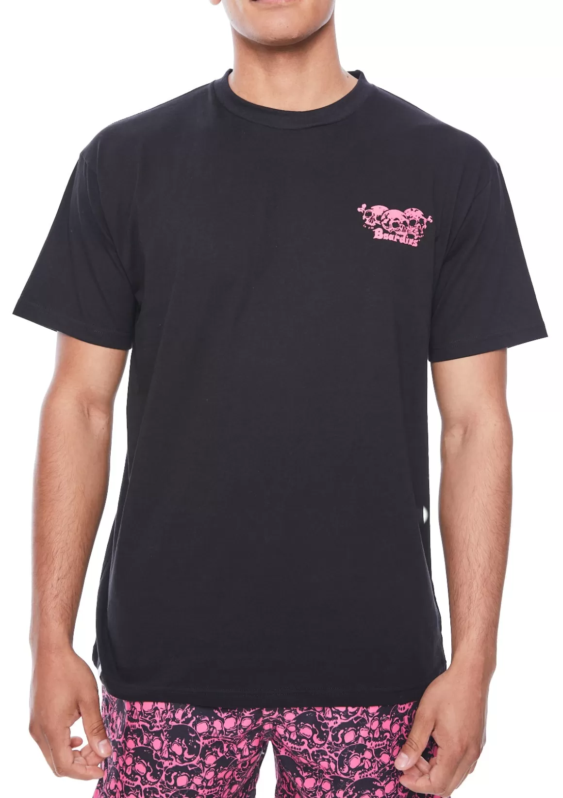 Boardies Apparel Skulls Black & Pink T-Shirt