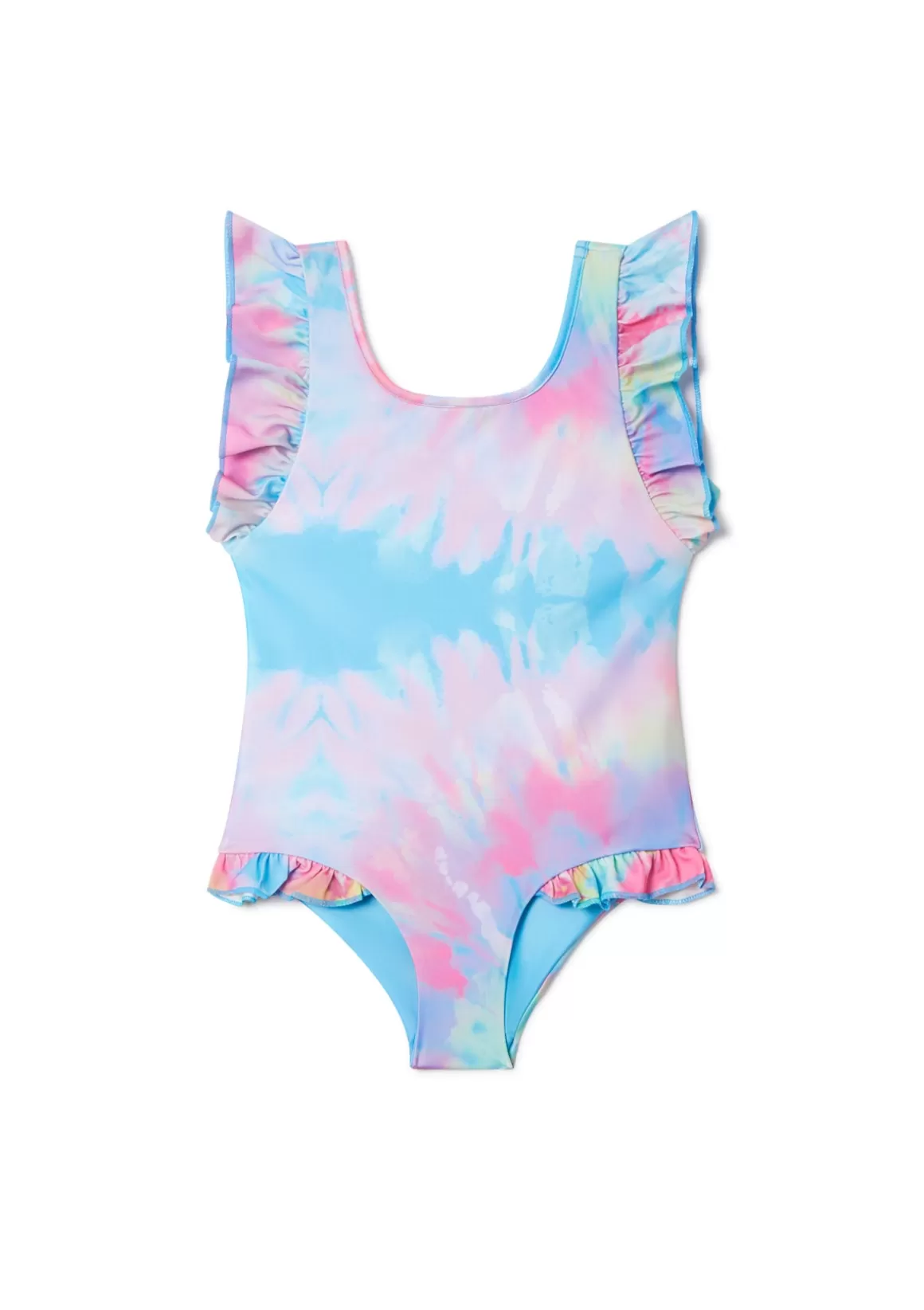 Boardies Apparel Spiral Tie Dye Ruffle Swimsuit