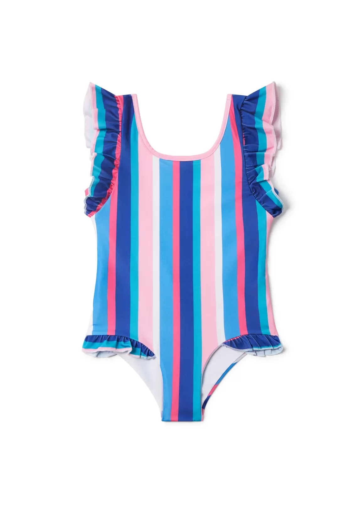 Boardies Apparel Sundown Stripe Ruffle Swimsuit